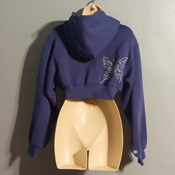 Balance vitality athletica hi front low back cropped purple hoodie - Picture 12 of 17